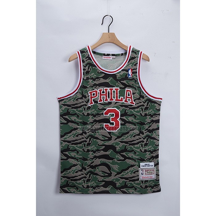 Camiseta Philadelphia 76ers Allen Iverson NO 3 Hardwood Classics 1996-97 Camuflaje